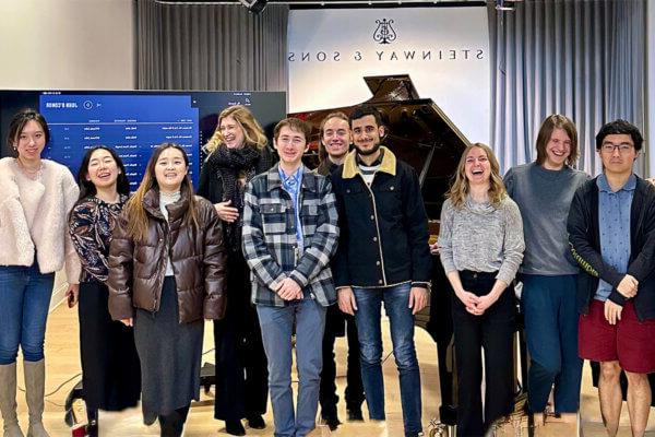 Piano students and faculty experience Steinway Spirio demonstration